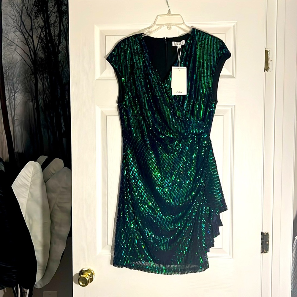 Green sparkle dress